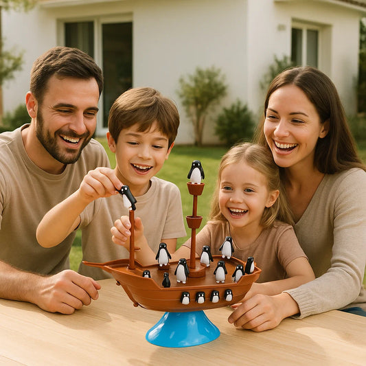 Pinguin Piraten Schiff Gleichgewichtsspiel