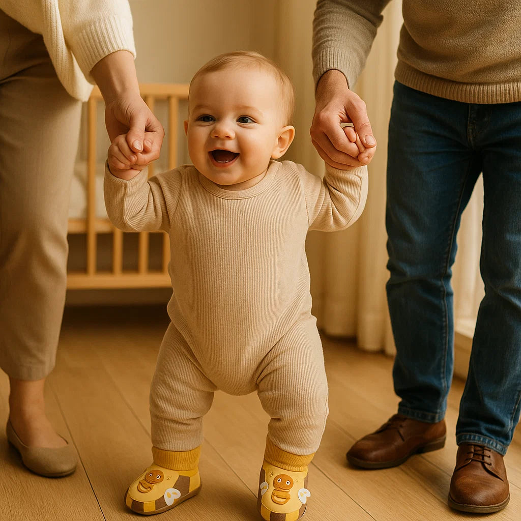 Kuschelweiche Baby-Socken-Schuhe – Warm, Rutschfest & Bequem