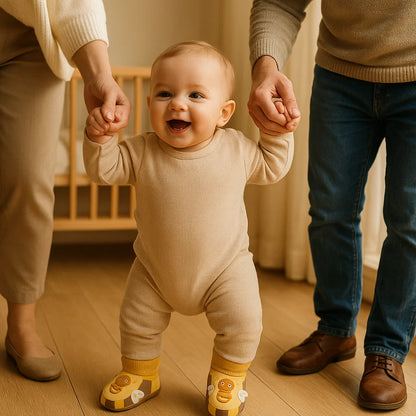 Kuschelweiche Baby-Socken-Schuhe – Warm, Rutschfest & Bequem