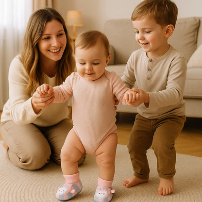 Kuschelweiche Baby-Socken-Schuhe – Warm, Rutschfest & Bequem
