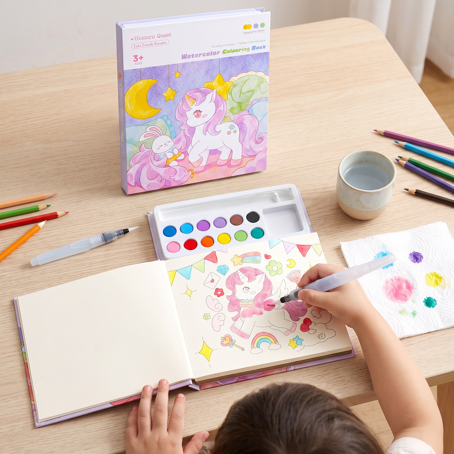 Alles-in-einem Aquarell-Malbuch