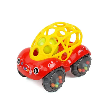 Rasselndes Baby-Spielzeugauto – Weiches Greifauto mit Geräuschen & Lichteffekten