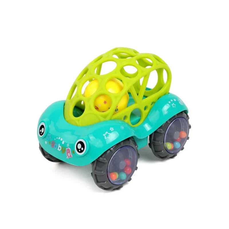 Rasselndes Baby-Spielzeugauto – Weiches Greifauto mit Geräuschen & Lichteffekten