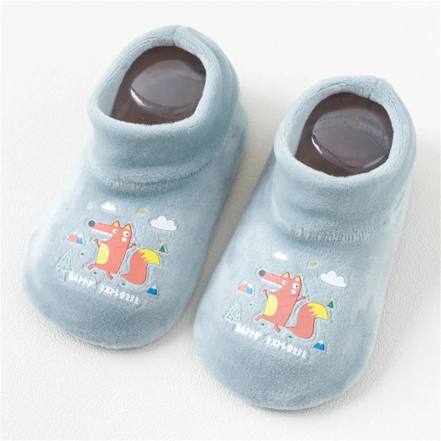 Anti-Rutsch Socken Schuhe für Kinder – Warme Plüsch Hausschuhe
