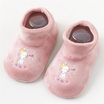 Anti-Rutsch Socken Schuhe für Kinder – Warme Plüsch Hausschuhe
