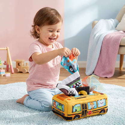 Montessori Zauber-Taschentuchbox – Sensorisches Lernspielzeug für Babys