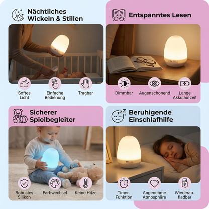 Ei-förmiges LED Nachtlicht aus Silikon