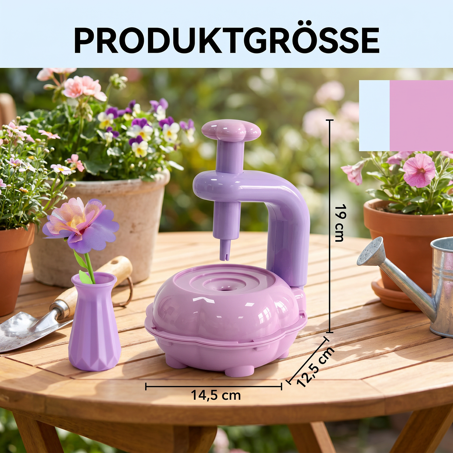 Kinder Blumenstrauß Bastelset mit Pressmaschine – DIY Kreativset für Mädchen